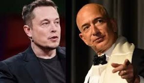 Elon Musk and Jeff Bezos are separated by a few billion dollars.